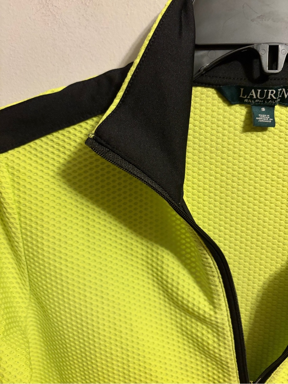 Lauren Ralph Lauren Neon Green Quarter-Zip Top- Women's - Picture 4 of 5